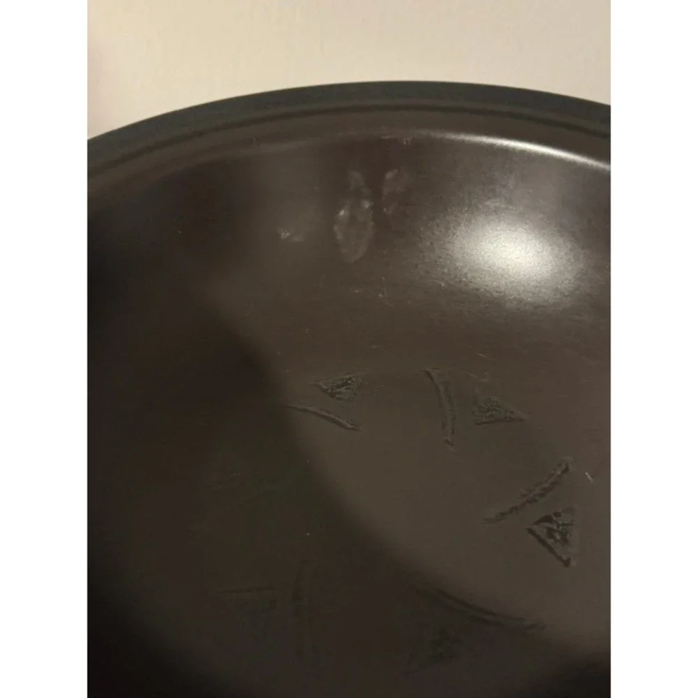 Pfaltzgraff Vintage Black Geometric Casserole Dish with Lid Made in USA